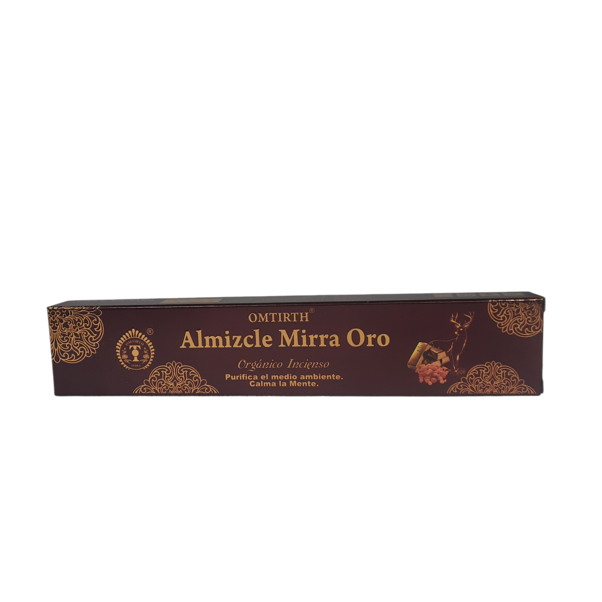 Incienso Orgánico Almizcle Mirra Oro 20 cms - Omtirth