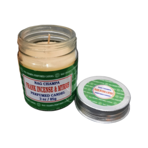 Vela Aromática Redonda Incienso y Mirra 85 g - Nag Champa