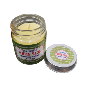 Vela Aromática Redonda Salvia Blanca 85 g - Nag Champa